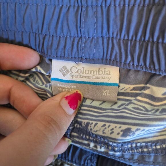 Men's Columbia Blue Stripe Relax Fit Water Swim Suit Trunk Shorts XL - Picture 6 of 6